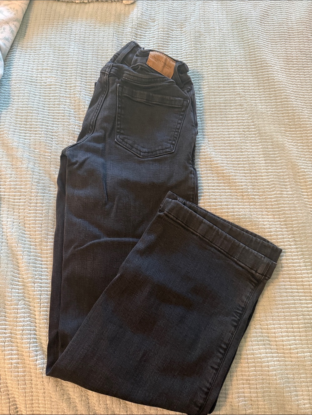 Abercrombie & Fitch Dark Black Wash Kids Skinny Jeans